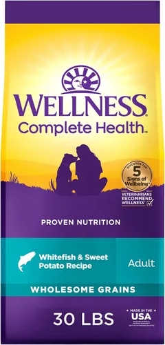 Vista 21 de Wellness Complete Health - Alimento seco natural para perros, pescado blanco y batata, bolsa de 6.8 kg.