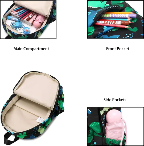 Vista 4 de Abshoo - Mochila infantil para preescolar con correa en el pecho