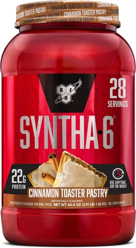Vista 15 de BSN SYNTHA-6 - Proteína de suero en polvo, crema de piedra fría, sabor Remix de pastel de cumpleaños, caseína micelar, polvo aislado de proteína