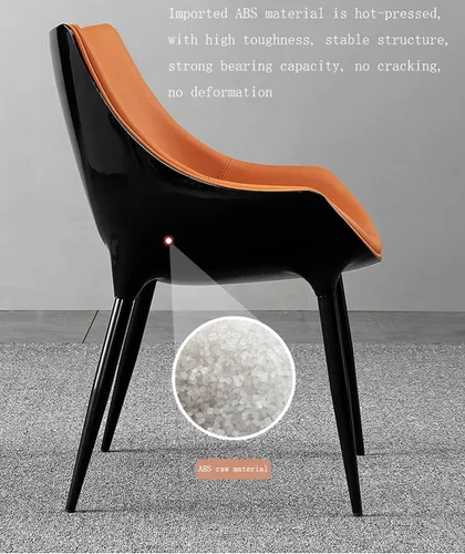 Vista 7 de LICOME Modern Modern Design Dining Chairs Kitchen Living Room Chairs Leather High Back Padded Soft Seat Accent Chairs Tapered Steel Feet Easy to