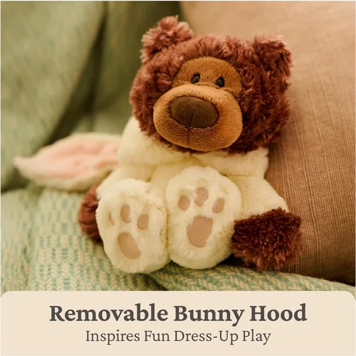 Vista 3 de GUND Philbin Bunny - Oso de peluche prémium con disfraz de conejo de Pascua, animal de peluche para edades de 0 años en adelante, 10 pulgadas