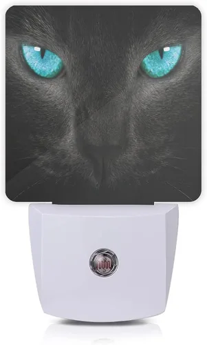 Vista 12 de Luz nocturna geométrica de línea de mármol, luces nocturnas enchufables con sensor de atardecer a amanecer para escalera/pasillo/cocina, lámpara