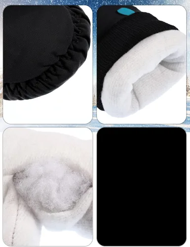 Vista 5 de Guantes de esquí de invierno guantes impermeables con forro de algodón cálido para niños