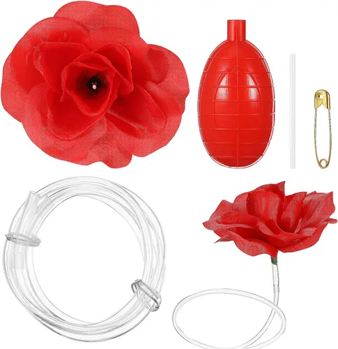 Vista 5 de PRETYZOOM Water Squirting Rose Boutonniere Broma Juguete Fiesta Mordaza Spray Flor Color Aleatorio para Encuentros de Inocentes de Abril