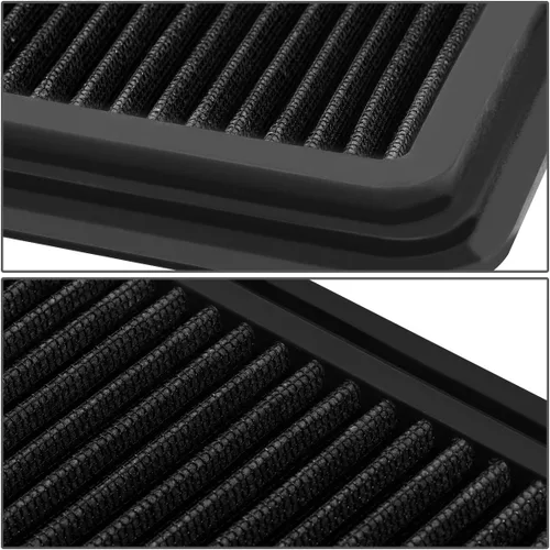 Vista 3 de Compatible con Mazda 2 1.5L Filtro de aire de repuesto reutilizable y lavable de alto flujo (negro)