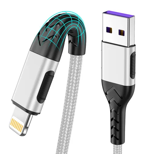 Vista 14 de Cargador de iPhone, [certificado Apple MFi] Paquete de 3 cables USB A de 1 pie para cable de carga rápida, cable de carga duradero de iPhone