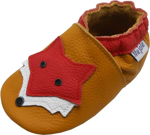 Vista 2 de Mejale Zapatos de suela de goma para bebé, para niños y niñas, mocasines de cuero para caminar, antideslizantes, para recién nacidos, mini botas
