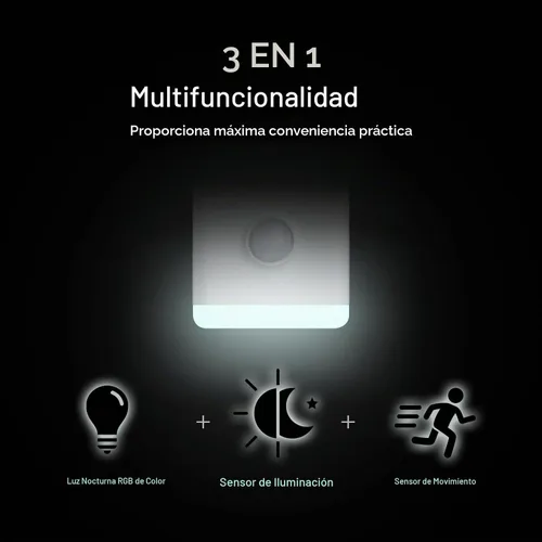 Vista 3 de THIRDREALITY Luz Nocturna de Color Inteligente, Matter sobre WiFi, Multifuncionalidad 3 en 1, Funciona con SmartThings, Google Home, Apple Home