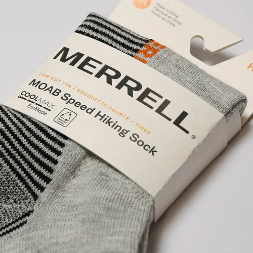Vista 4 de Merrell Calcetines ligeros para senderismo Moab Speed de corte bajo, unisex sostenibles Coolmax Ecomade