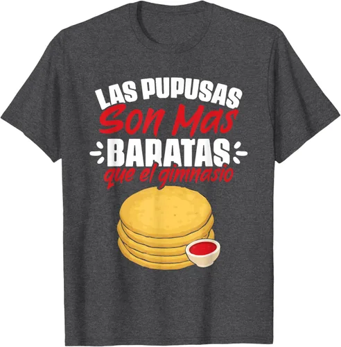 Vista 11 de Las Pupusas Que El Gimnasio - Camiseta salvadoreña salvadoreña, Negro