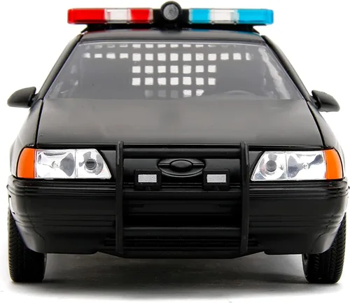 Vista 3 de Jada Robocop 35 aniversario 1:24 OCP Ford Taurus - Coche fundido a presión y figura de Robocop de 2.75 pulgadas, juguetes para niños y adultos