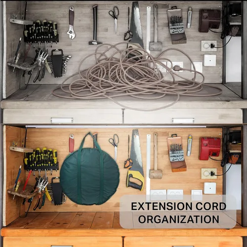 Vista 5 de LAMINET Fundas de herramientas multiusos para exteriores, bolsa de herramientas para manguera de jardín para cable de carga EV, cables de puente