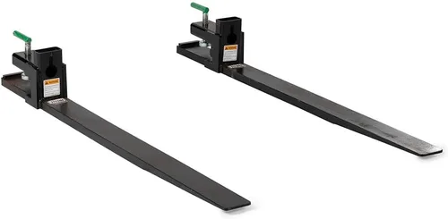 Vista 8 de Titan Attachments Horquillas de palé de sujeción de 60" de servicio medio, longitud de horquilla de 46" x 4", capacidad nominal de 4,000 LB, fácil