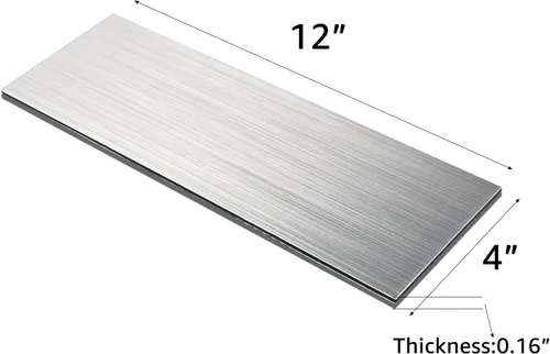 Vista 2 de Art3d Salpicaduras de metal de acero inoxidable de 4 x 12 pulgadas para cocina (paquete de 30)