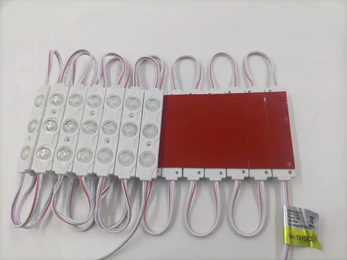Vista 4 de Módulo LED rojo DC12V 0.72W con lente con fuente de alimentación 300W