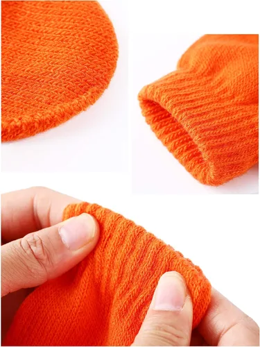 Vista 3 de Boao 12 pares de guantes de invierno para niños pequeños, guantes de punto para niños, guantes mágicos cálidos para niños y niñas, suministros