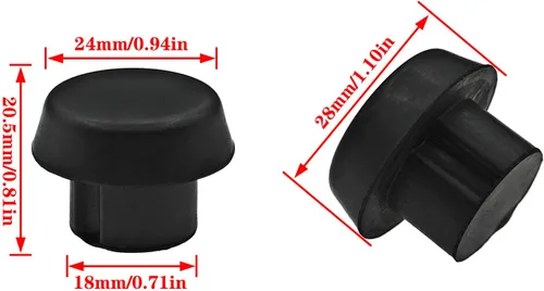 Vista 2 de 8 piezas de cubierta de goma para taco de piscina, cubierta de goma para taco de piscina, accesorios de protección (negro)