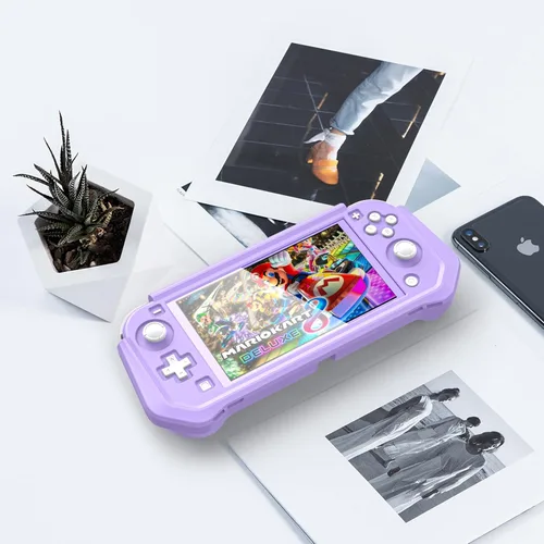 Vista 7 de iNOTOGG Funda protectora de pantalla compatible con Nintendo Switch Lite con agarre de mano, funda protectora desmontable con diseño a prueba