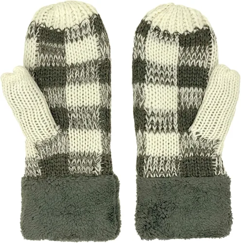 Vista 2 de C.C CC - Guantes de punto de invierno súper gruesos y mullidos con forro polar cálido