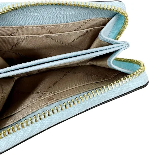 Vista 4 de Michael Kors Jet Set - Cartera de viaje con cremallera de tamaño mediano, Vista azul , Cartera