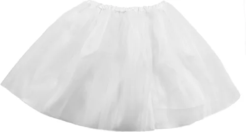 Vista 2 de Juego de disfraz de ángel para niñas Tutú, alas y diadema de halo blanco de 15.7in