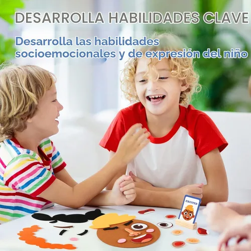 Vista 4 de PP OPOUNT Social Emotional Learning Toy, Funny Faces