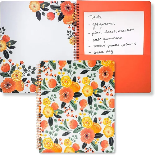Vista 15 de Steel Mill & Co - Lindo cuaderno de espiral grande con rayas universitarias, 11 x 9.5 pulgadas con tapa dura duradera y 160 páginas forradas, puntos