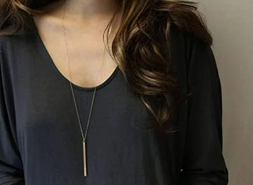 Vista 3 de YANCHUN Collares en capas para mujer, collar de disco multicapa, collares largos para niñas, collares de capas, otro, otro