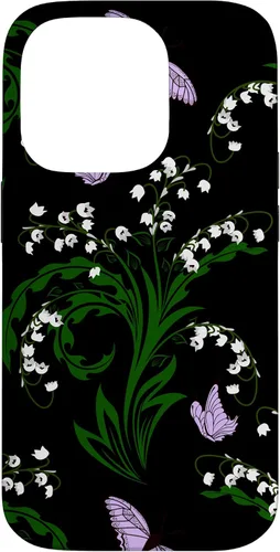 Vista 17 de Lily of The Valley and Butterflies Vintage Cottage Garden Case for iPhone 17