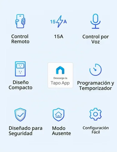 Vista 2 de TP-Link Tapo Smart Plug Mini 15A, enchufe Wi-Fi para casa inteligente, configuración súper fácil, compatible con Alexa y Google Home, no requiere
