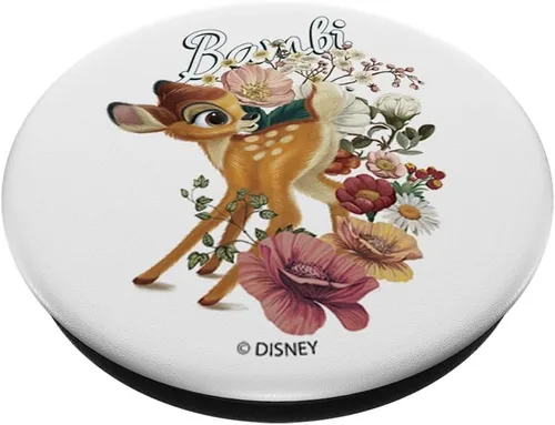Vista 2 de Disney PopSockets de retrato floral de Bambi PopGrip intercambiable