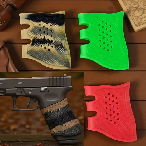 Vista 10 de Funda de agarre táctico de goma antideslizante con ventilación para Glock