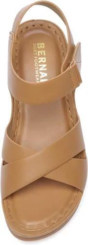 Vista 2 de Sandalias de cuña para mujer, con plataforma ajustable, correa de tobillo, sandalias cómodas con puntera abierta
