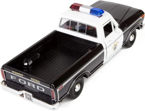 Vista 5 de Motormax All Star Toys Exclusive 1979 F-150 California Highway Patrol CHP Police Pickup Truck 1:24 Diecast Law Enforcement Model Car 76987