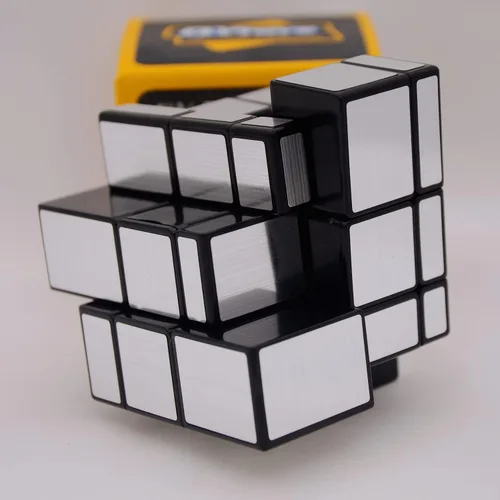 Vista 3 de Bukefuno QY Toys - Espejo de 3 x 3 bloques de cubo plateado, rompecabezas mágico de 3 x 3 x 3 pulgadas, versión plateada