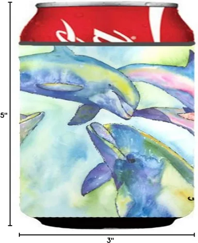 Vista 2 de Caroline's Treasures 8548CC Dolphin Can or Bottle Hugger Cooler Funda lavable para bebidas plegable con aislamiento para bebidas, multicolor