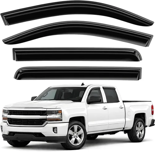 Vista 30 de Deflectores de ventana tintados ahumados con cinta adhesiva para ventana lateral, deflectores de lluvia compatibles con Toyota RAV4 2013-2018 - 4