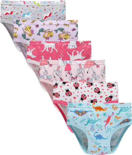 Vista 30 de Sladatona Ropa Interior Suave para Niñas Pequeñas y Niños Pequeños, Bragas Transpirables y Cómodas Rojo albaricoque.