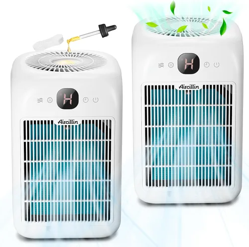 Vista 9 de Aircillin Paquete de 2 purificadores de aire para el hogar, habitación grande de hasta 908 pies cuadrados cada uno, purificadores de aire HEPA