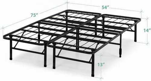 Vista 2 de Zinus SmartBase - Base para colchón de montaje sin herramientas, marco de cama de plataforma de metal de 14 pulgadas, no necesita somier, marco
