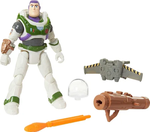 Vista 9 de Mattel Disney y Pixar Figura de acción de Lightyear y accesorios, robot Zyclops equipado para la batalla con proyectiles, acción de disparo