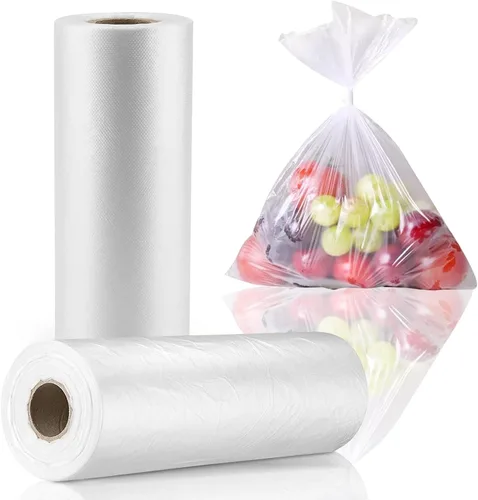 Vista 22 de Bolsas de almacenamiento de alimentos de 10 x 14 pulgadas, bolsa de plástico transparente, 500 unidades bolsa de plástico desechable para alimentos