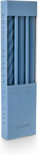 Vista 12 de Illume Beautifully Done - Paquete de 3 cónicas para velas variadas, sin perfume, color verde salvia