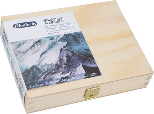 Vista 18 de Schmincke - HORADAM® AQUARELL, surtido completo de 40 medios recipientes de acuarelas de granulación súper fuerte, 74 440 097, caja de metal