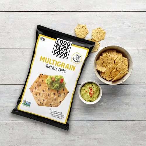 Vista 5 de Food Should Taste Good Chips de tortilla, 1.5 onzas, paquete de 24 (multigrano)