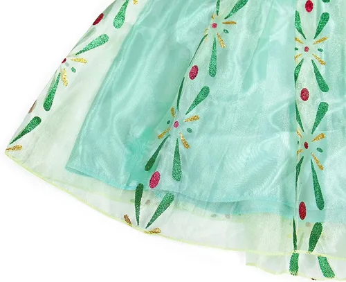 Vista 4 de Xinfenglai Disfraz de princesa para niñas verdes