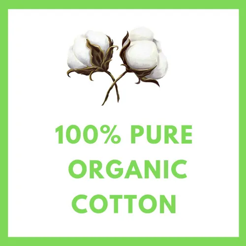 Vista 5 de Baby Organic - Almohadillas secas grandes, 100% algodón, cuadrados para el cuidado del bebé (60 unidades)