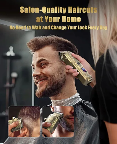 Vista 5 de Jack & Rose Cortadora de pelo inalámbrica, cortapelos para hombre, cortaúñas inalámbricas para hombres, kit de peluquería profesional para hombres