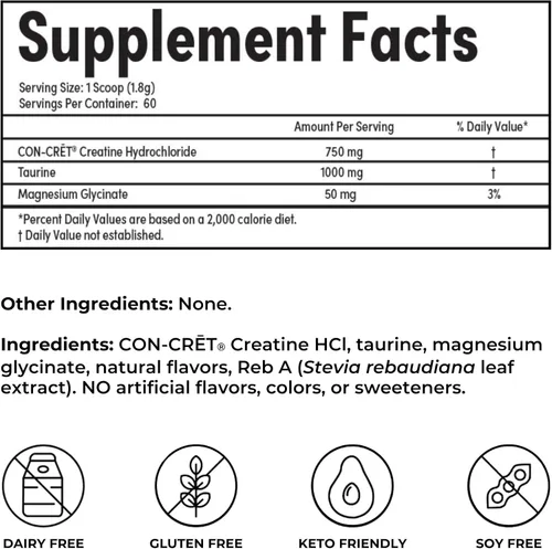 Vista 2 de Reignite Wellness by JJ Virgin SHEatine Powder Creatina Trifecta para un envejecimiento potente Creatina HCL, taurina y glicinato de magnesio