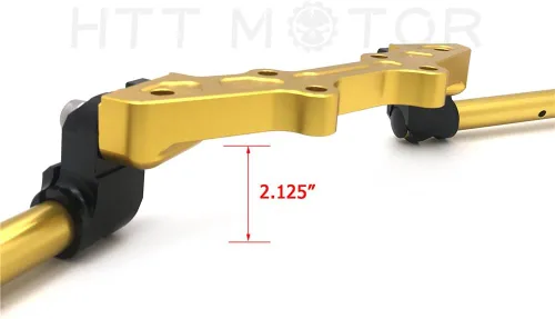 Vista 4 de HB-YMT07-A- Juego de manillares de placa adaptadora con clip compatible con MT-07 FZ-07 2014-2017 Oro